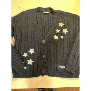Taylor Swift Midnight Cardigan Sz L Navy Stars Official